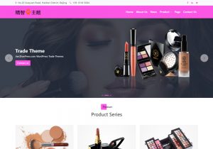 适合卖眉笔、腮红、唇笔等化妆用品的外贸公司官方网站的wordpress企业主题。